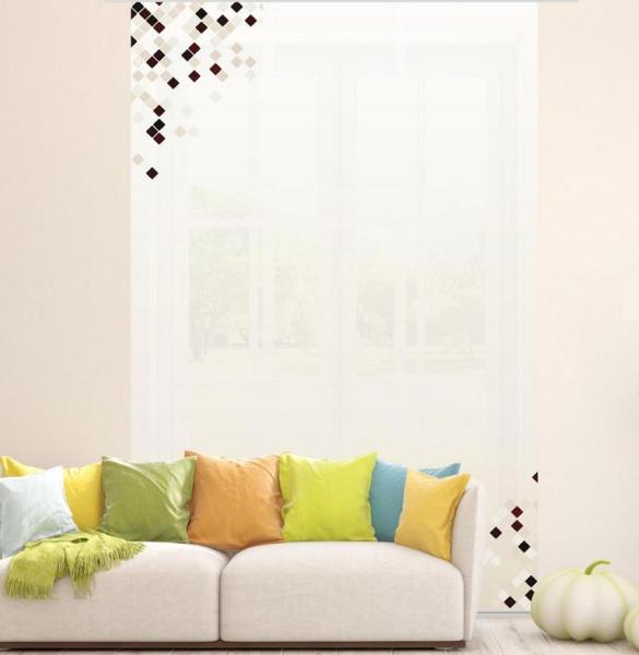 Flächenvorhang c-square dark Tone – 3teiliges Set, Flächenvorhang 3er Set, Schiebegardine, Schiebegardinen, blickdicht, Flächenvorhang blickdicht, Schiebevorhang,